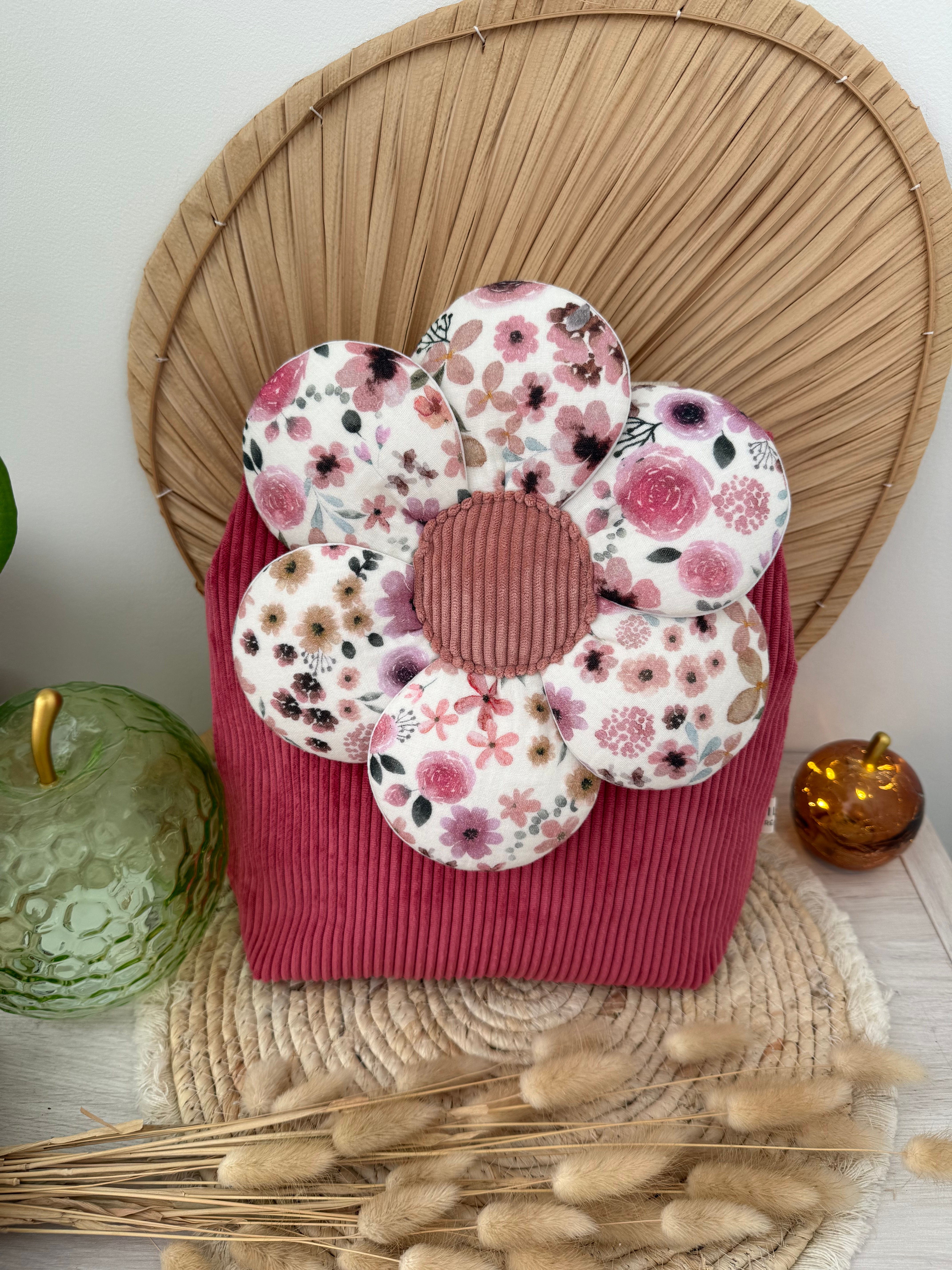 Sac maternelle, sac d'école, sac de crèche Pétale framboise