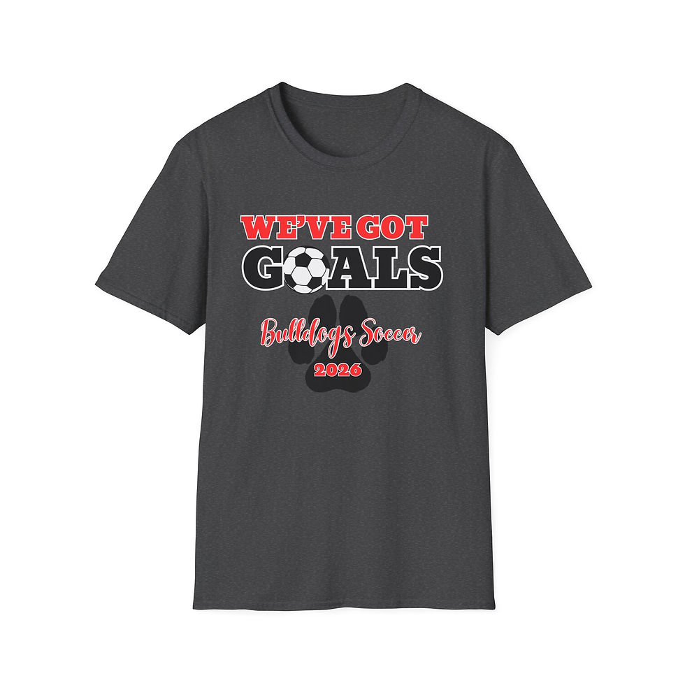 Thumbnail: Unisex Softstyle T-Shirt- Bulldog soccer-we’ve got goals