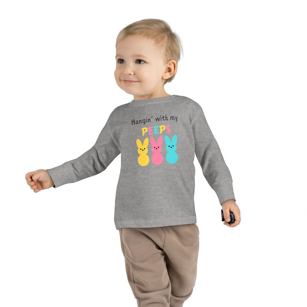 Thumbnail: Toddler Long Sleeve Tee- Hangin With my peeps