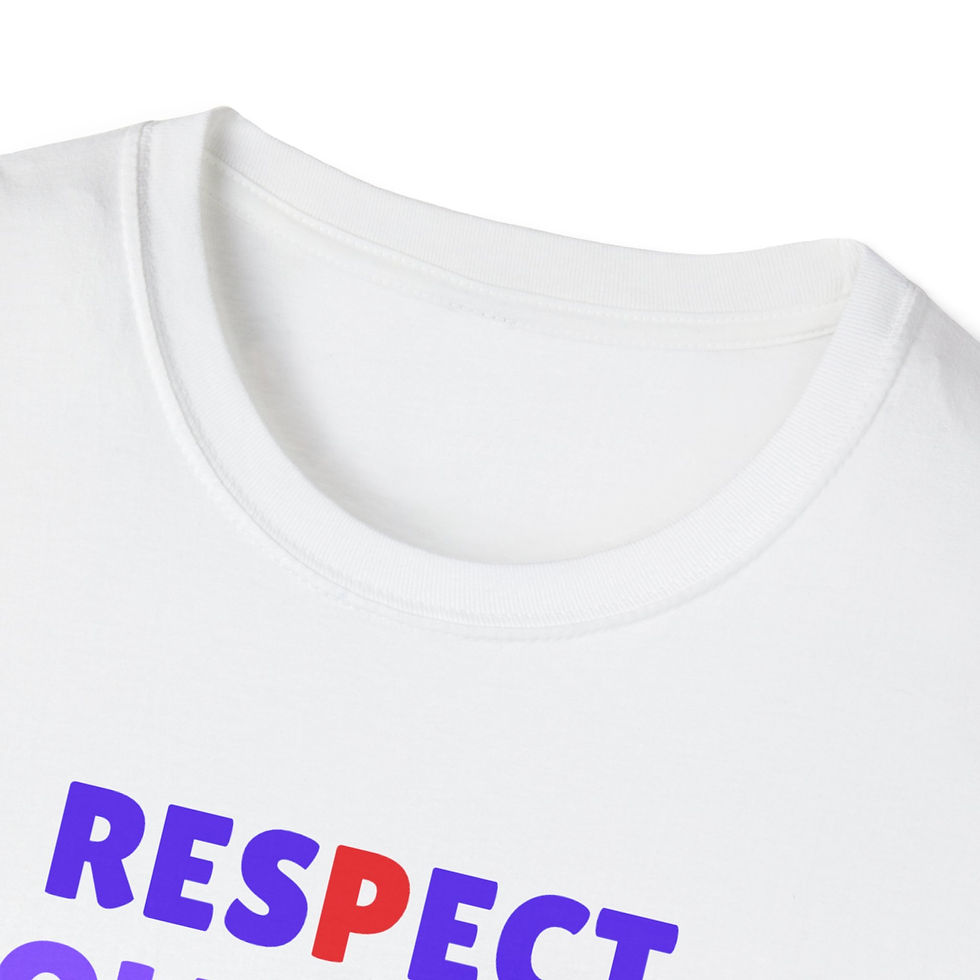 Thumbnail: Unisex Softstyle T-Shirt-respect,tolerance, equality…