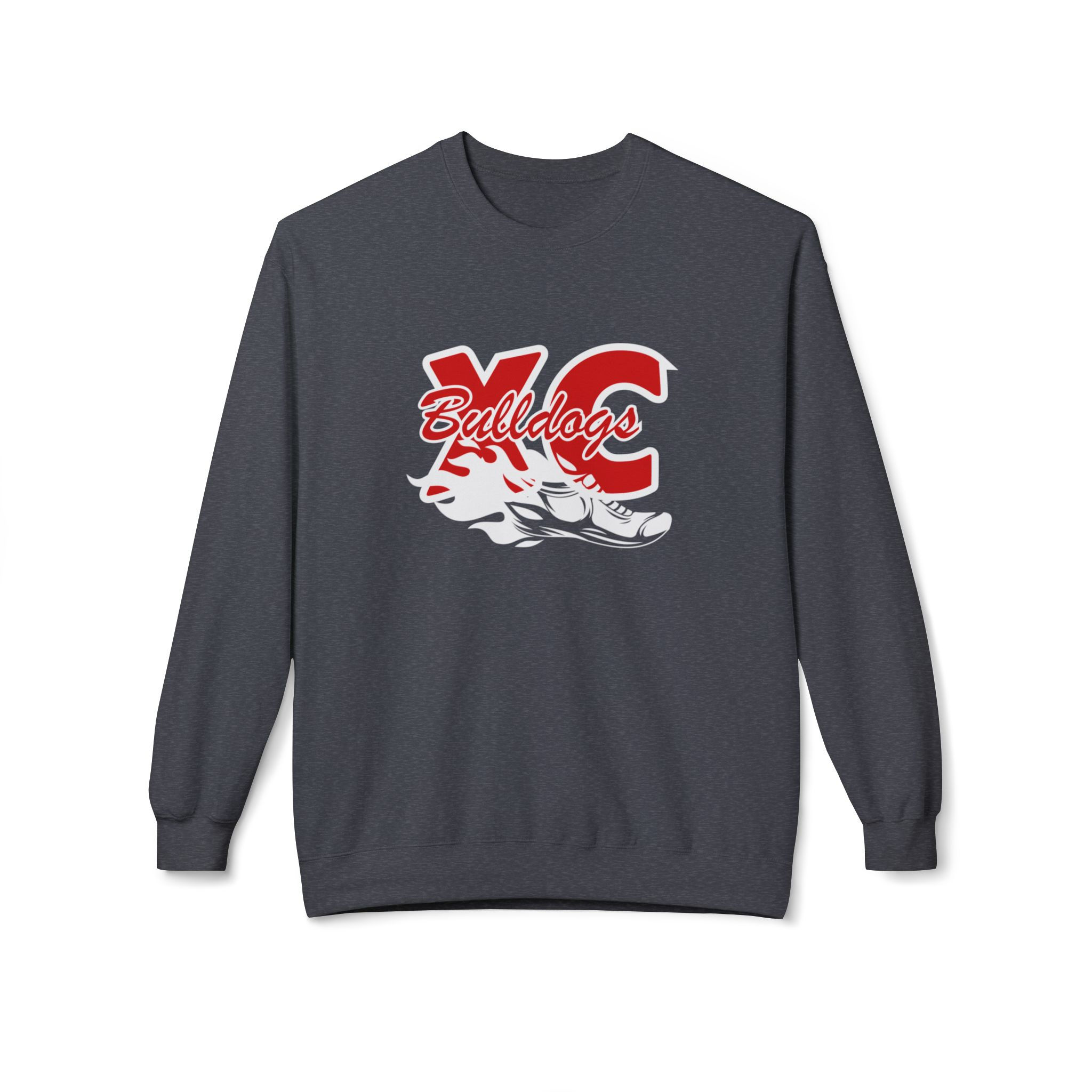 Midweight Softstyle Fleece Crewneck Sweatshirt-Bulldog cross country XL