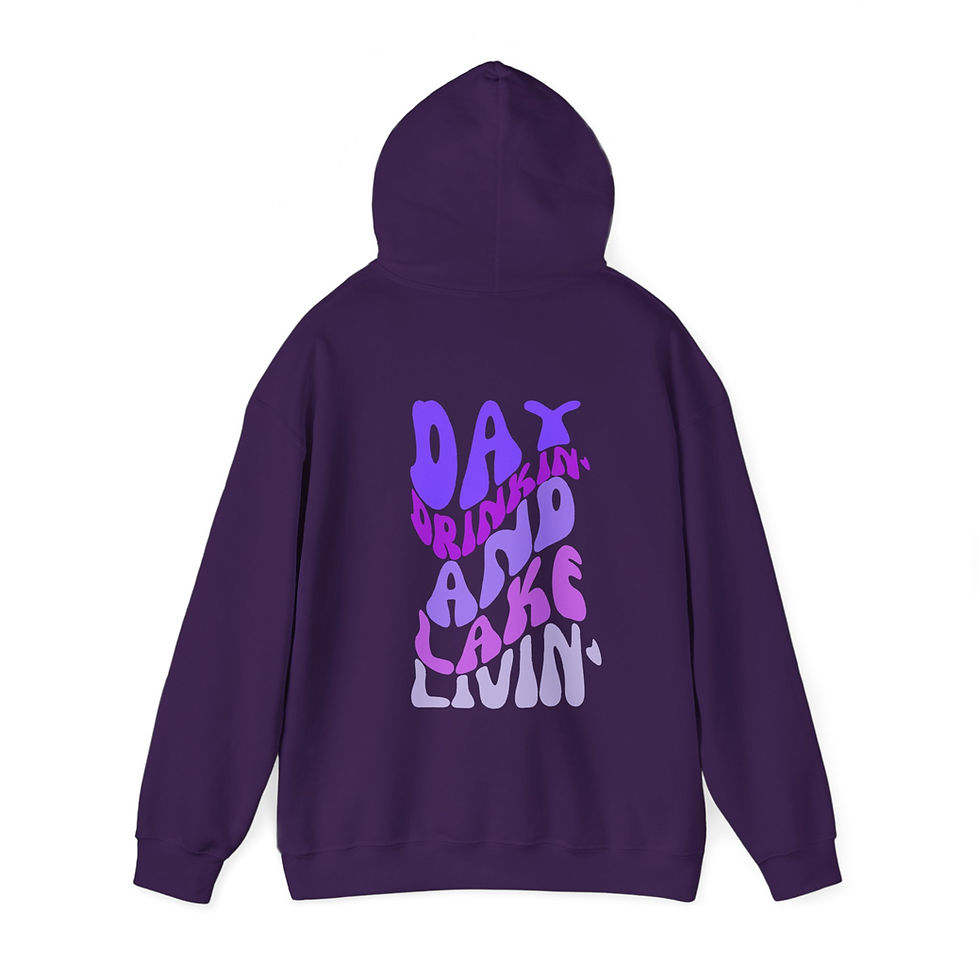 Thumbnail: Unisex Heavy Blend™ Hooded Sweatshirt-Lake Livin Purple
