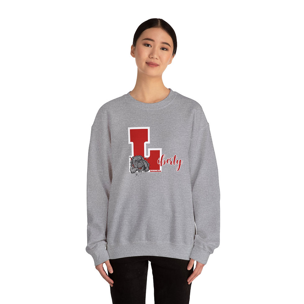 Thumbnail: Unisex Heavy Blend™ Crewneck Sweatshirt-Liberty L with bulldog