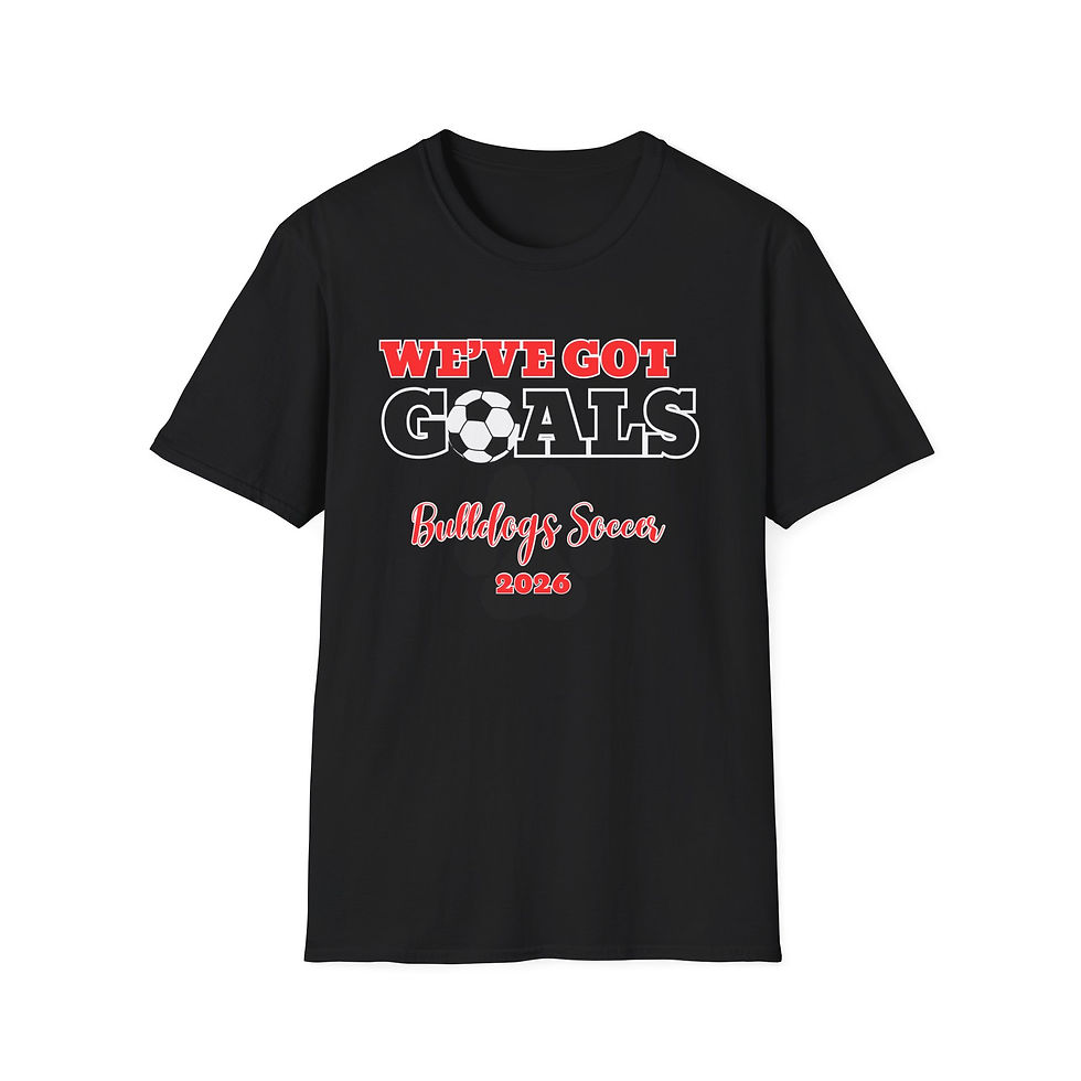Thumbnail: Unisex Softstyle T-Shirt- Bulldog soccer-we’ve got goals
