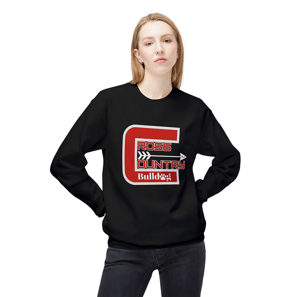 Thumbnail: Midweight Softstyle Fleece Crewneck Sweatshirt-Bulldog cross country C