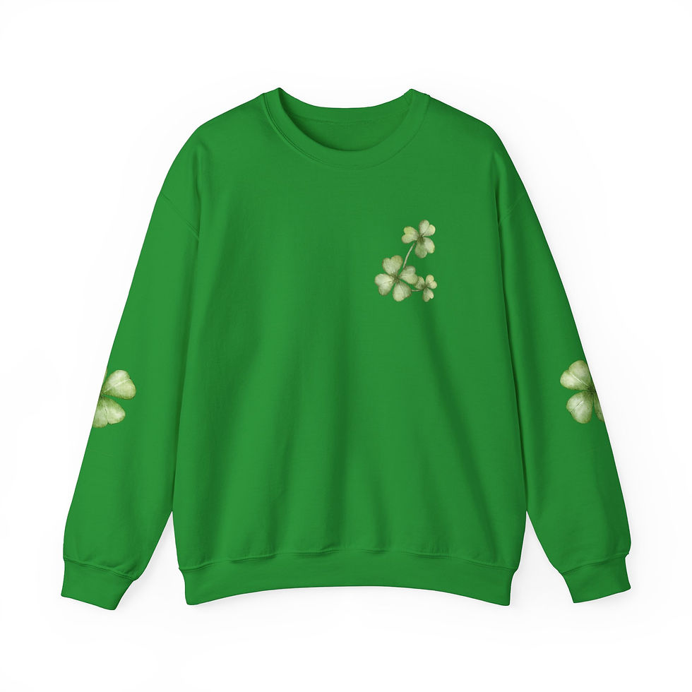 Thumbnail: Unisex Heavy Blend™ Crewneck Sweatshirt- shamrock sleeves