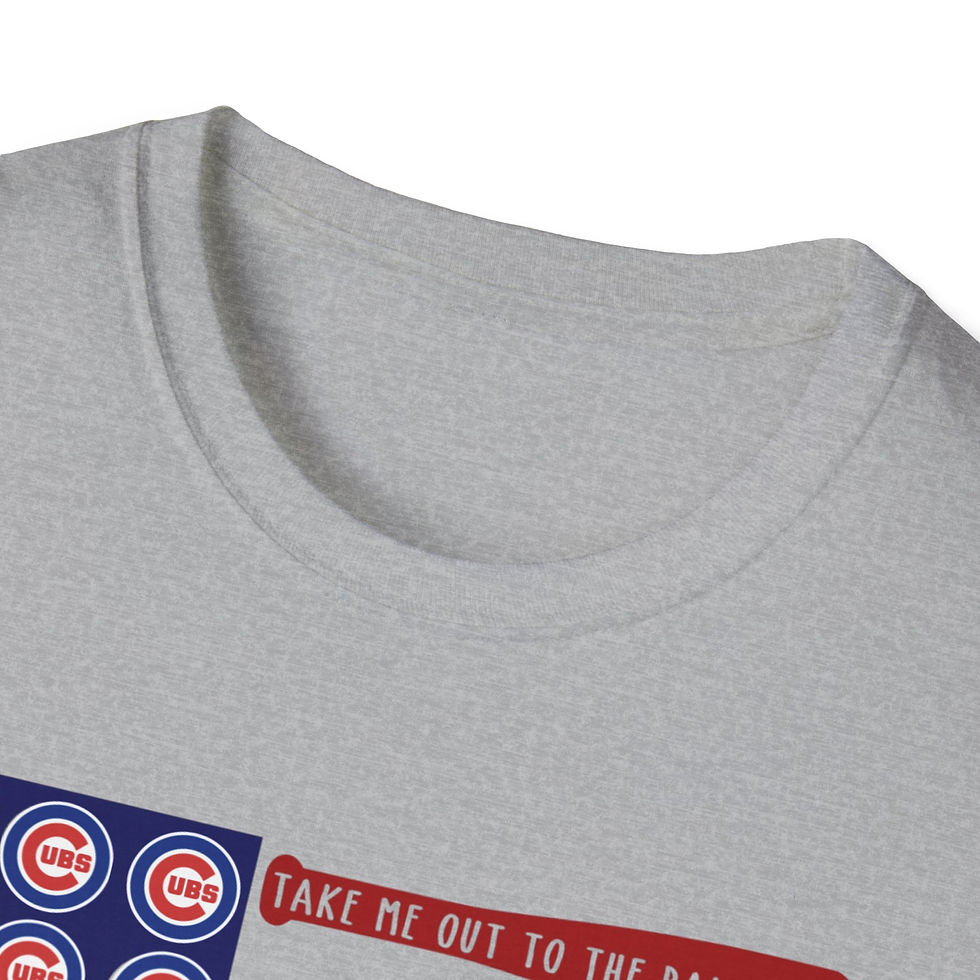 Thumbnail: Unisex Softstyle Tee- take me out to the ballgame cubs