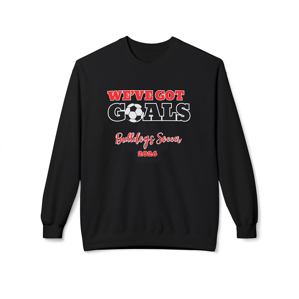 Thumbnail: Midweight Softstyle Fleece Crewneck Sweatshirt-Bulldog soccer we’ve got goals
