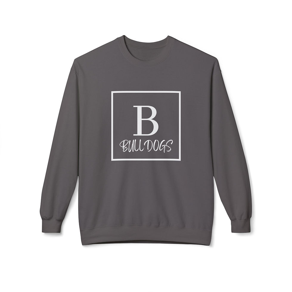 Thumbnail: Unisex Midweight Softstyle Fleece Crewneck Sweatshirt-  B box bulldogs