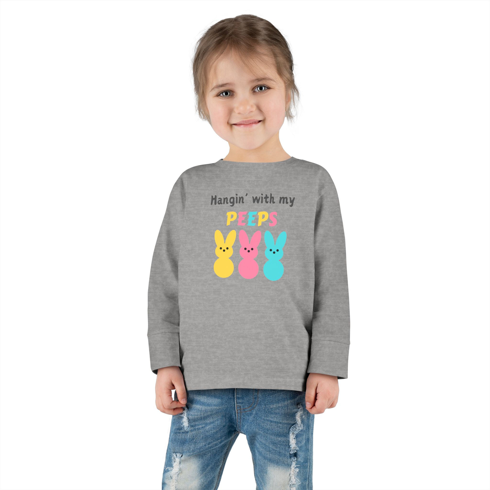 Toddler Long Sleeve Tee- Hangin With my peeps
