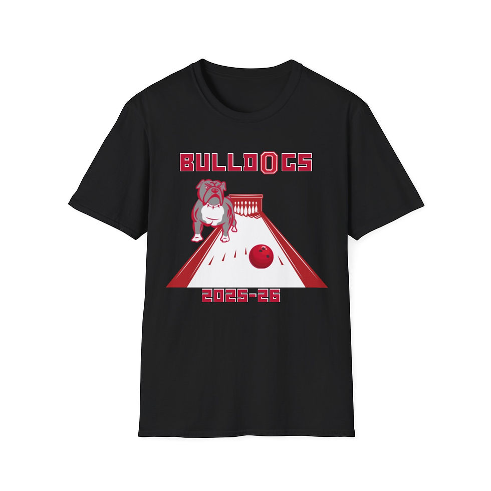 Thumbnail: Unisex Softstyle T-Shirt-Ottumwa bowling 1