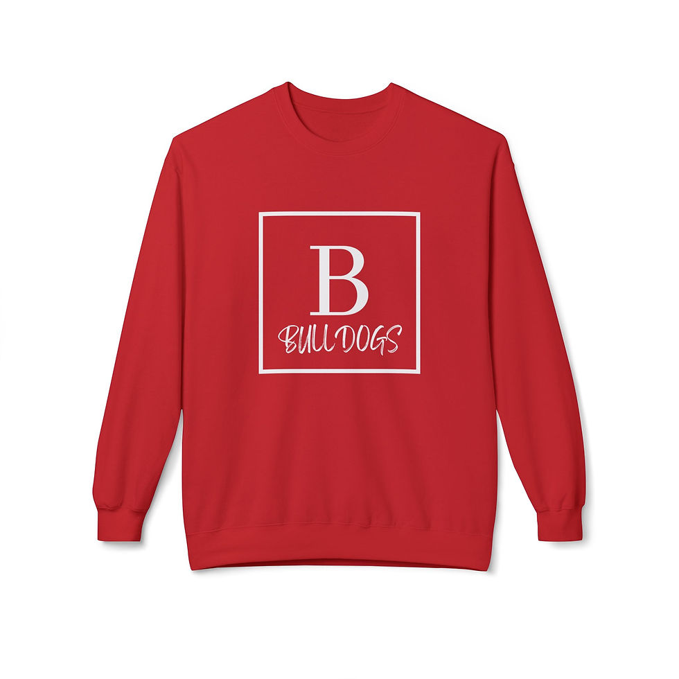 Thumbnail: Unisex Midweight Softstyle Fleece Crewneck Sweatshirt-  B box bulldogs