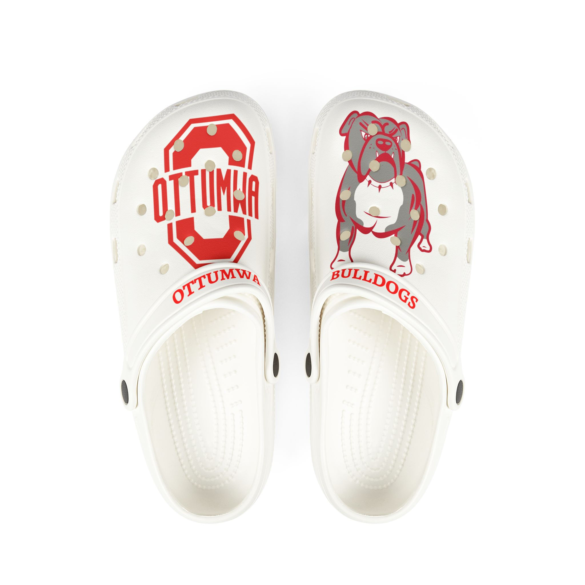 EVA Foam Rubber Shoes (AOP)-Ottumwa Bulldog