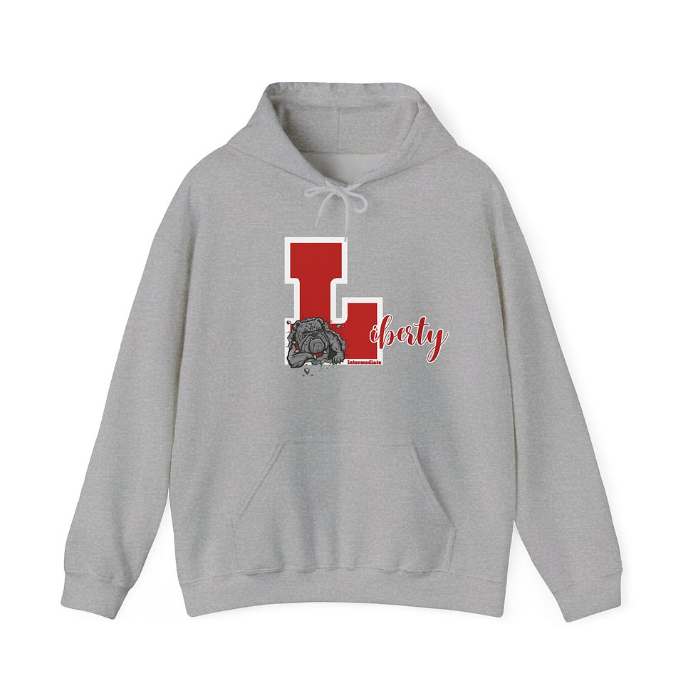 Thumbnail: Unisex Heavy Blend™ Hooded Sweatshirt-Liberty L with bulldog