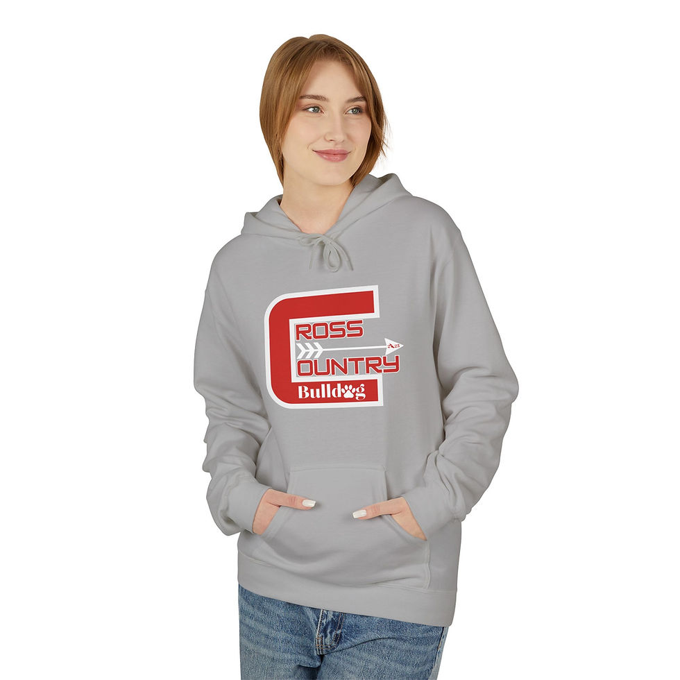Thumbnail: Unisex Midweight Softstyle Fleece Hoodie- Bulldog cross country C