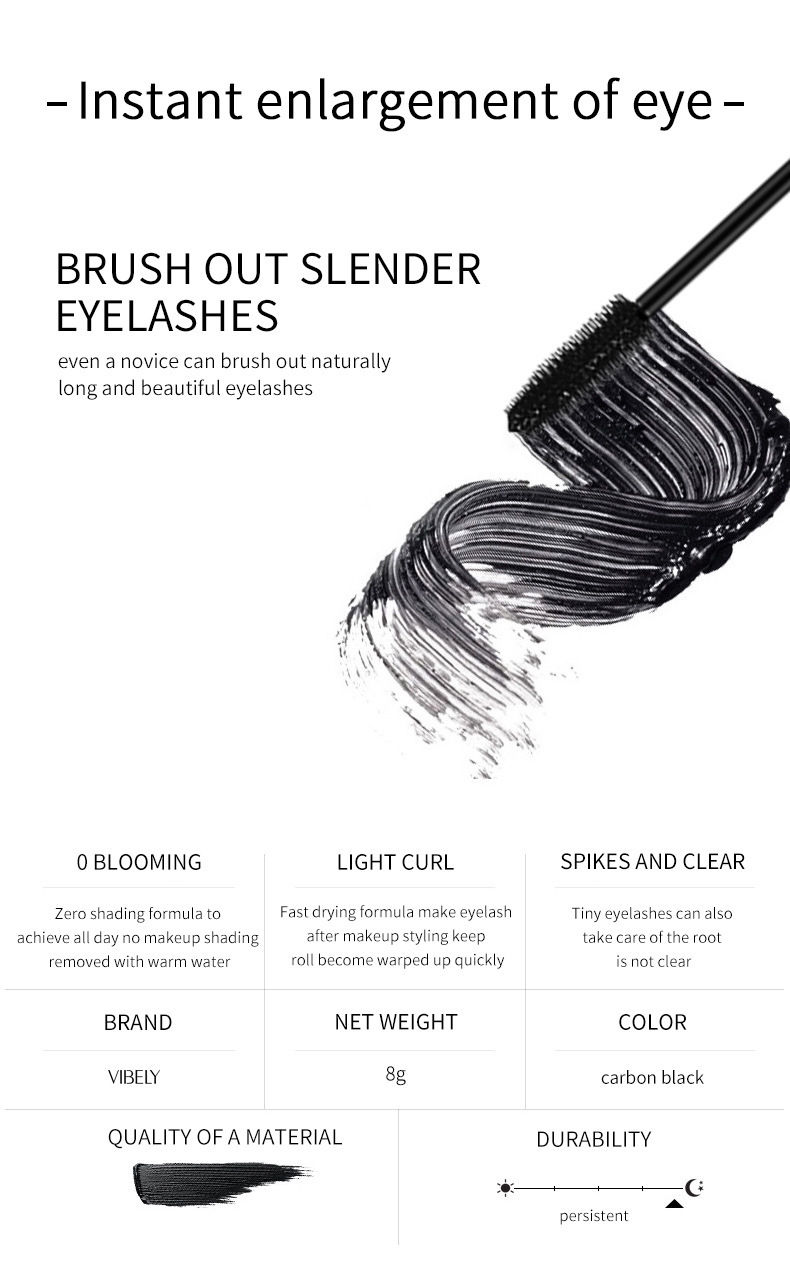 Thumbnail: 4D Brilliant Starry Sky Black  Mascara Slim, Thick, Curled, Waterproof, Long las