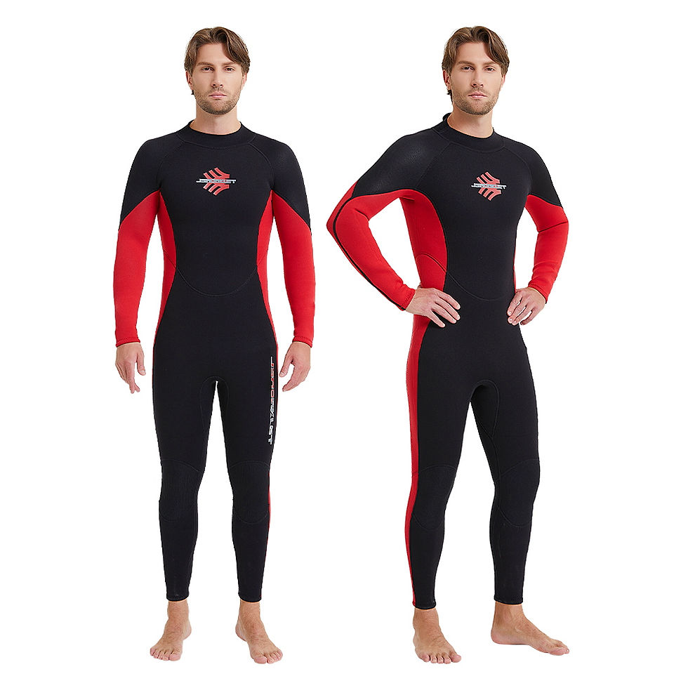 Men's 3mm Neoprene Snorkeling Suit Warm Anti-Jellyfish Cold-Proof One-Piece Back