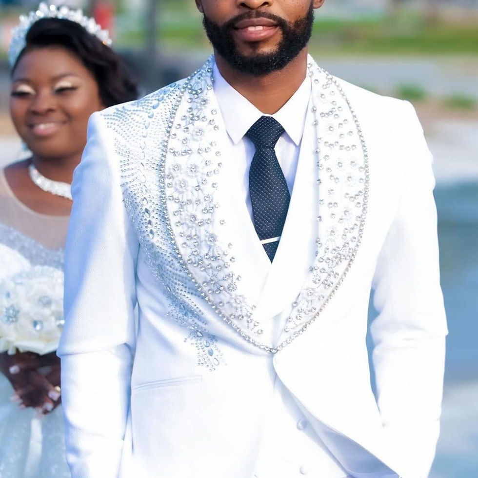 Luxury 3 Pieces Blazer Vest Pants Men Suits One Button Wide Lapel Formal Prom Be