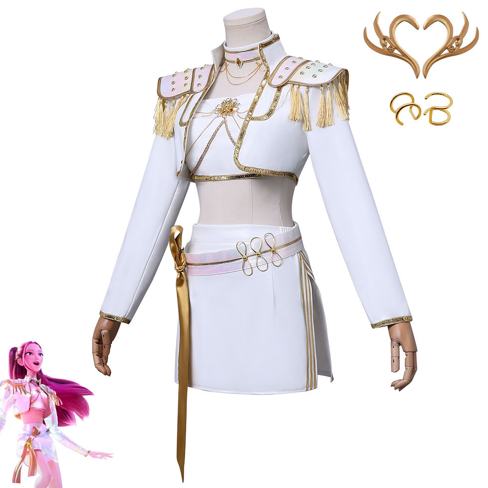 Thumbnail: New Anime MovieKPop Demon Hunters Rumi Costume K-POP Witch Hunter's Costumes,Wig