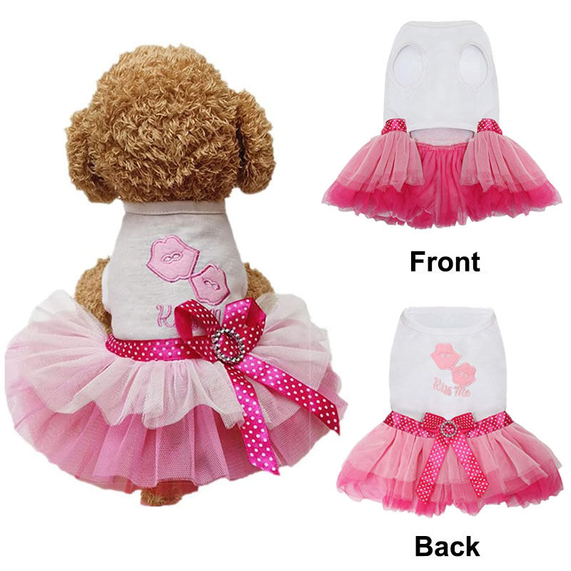 Thumbnail: Dog Dress Luxury Puppy Skirt Clothes Princess Dresses Wedding Evening Tutu Skirt