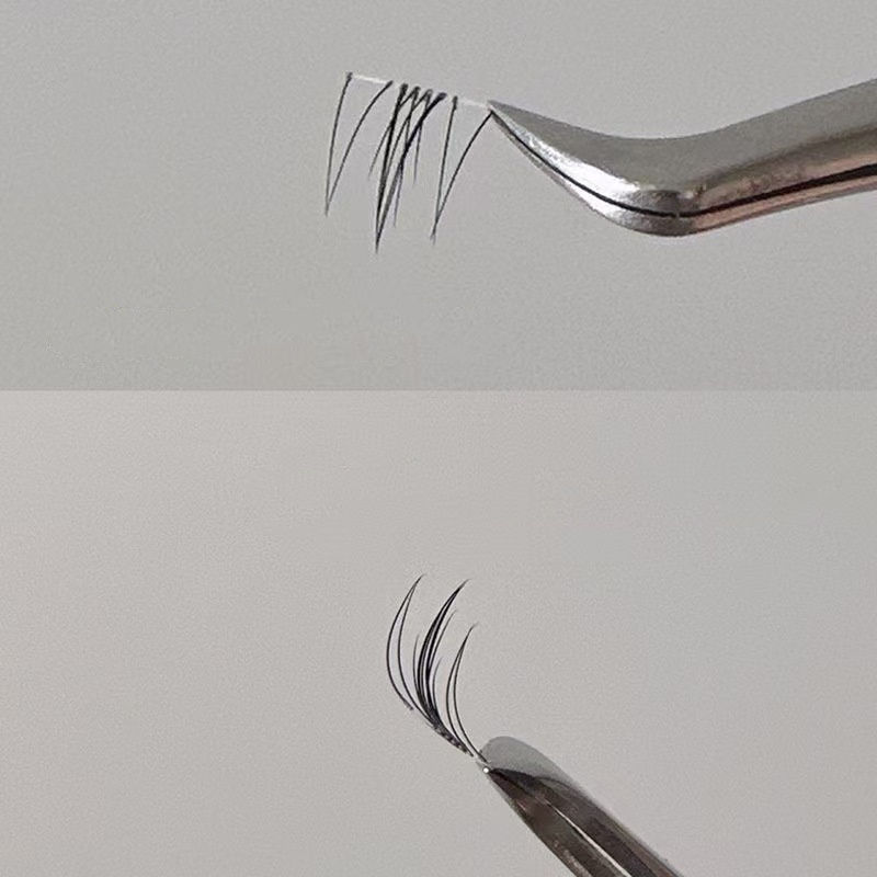 Thumbnail: MIAOJIE 10 Rows 5-7mm Air Lower Eyelashes Fairy Fake LashesSegmented Natural Und