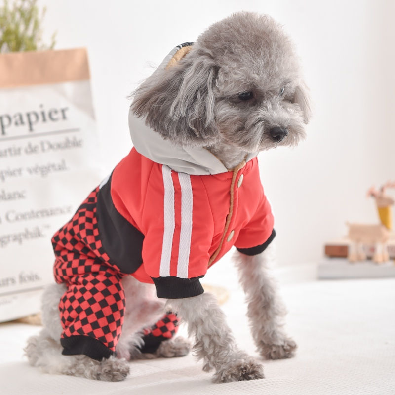 Thumbnail: Luxury Warm Dog Clothes Windproof Hoodie With Sweater Pant Rompers Winter Pet Do