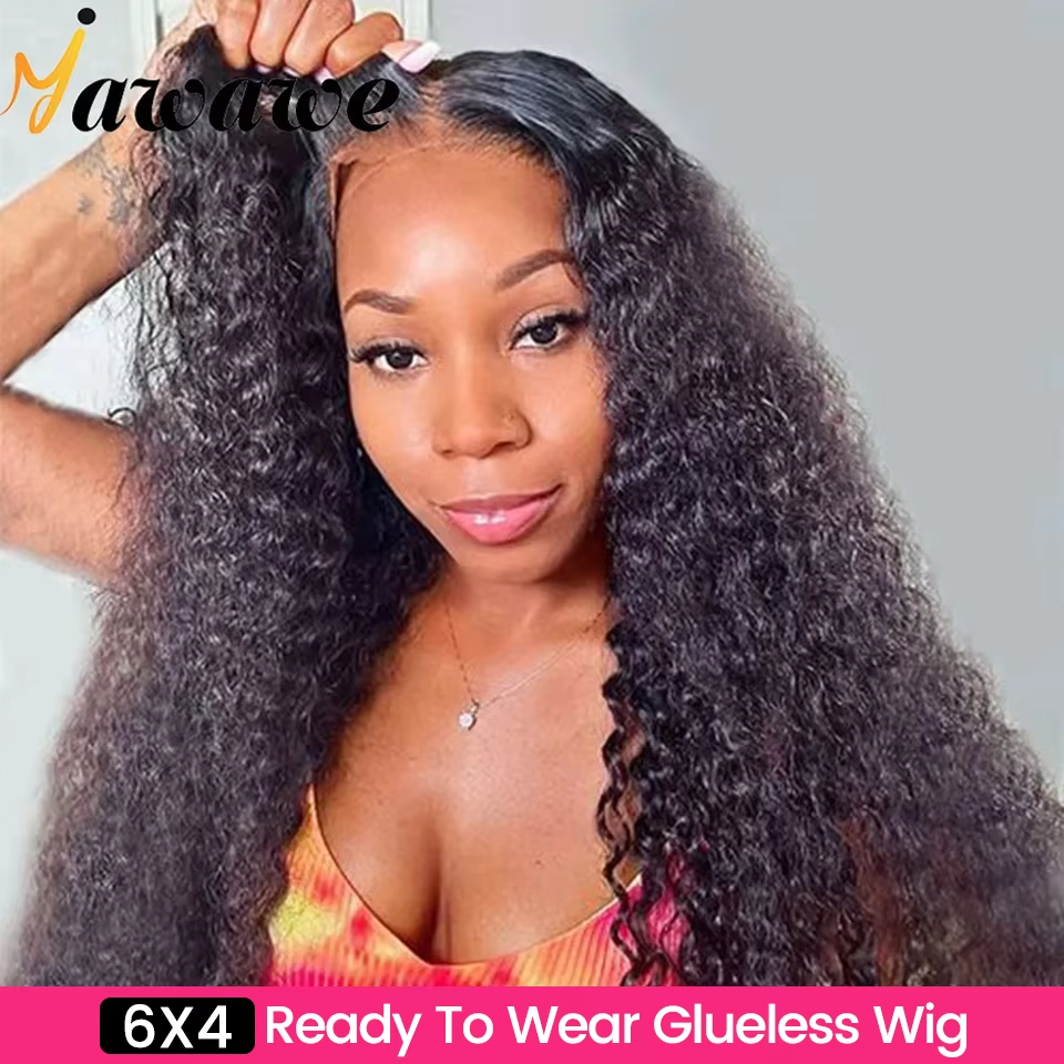 YAWAWE Pre-Bleached Glueless Wig Human Hair Ready To Wear Water Wave Pre-plucked