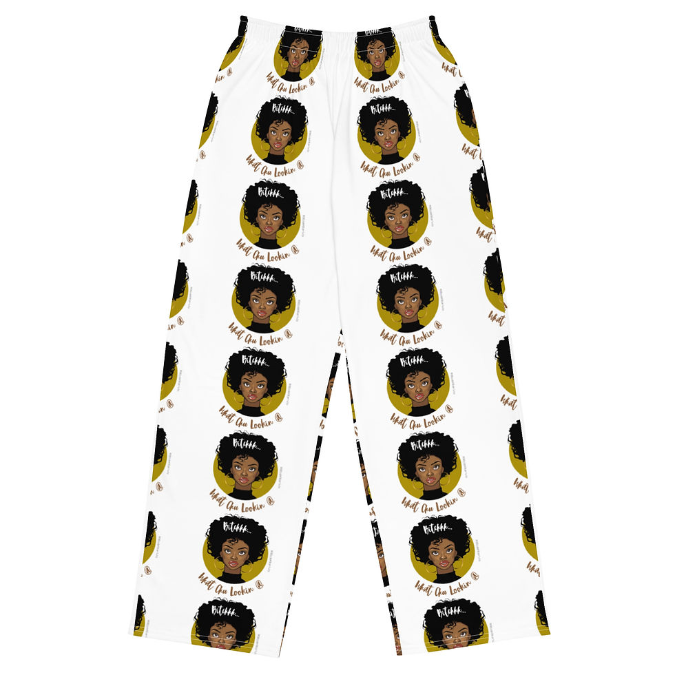 All-over print unisex wide-leg pants