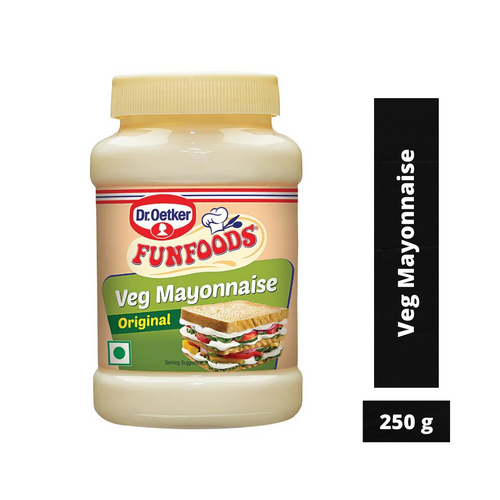 Dr. Oetker FunFoods Veg Mayonnaise Original, 250 g Pack DoorMilk
