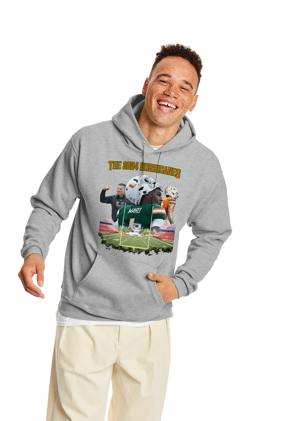 Thumbnail: Miami 2024 Football Pullover Hoodie