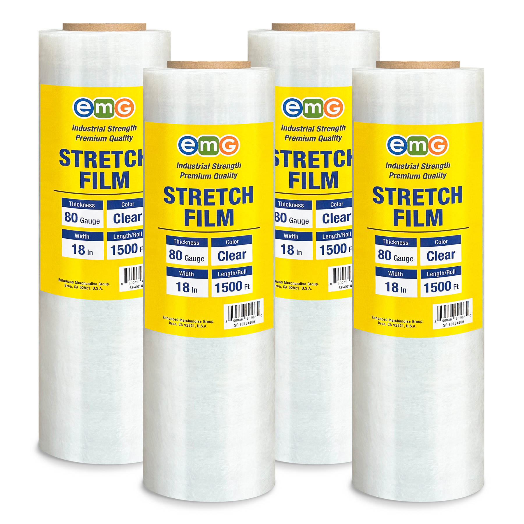 Stretch Film, 80 Gauge, 18" x 1500'