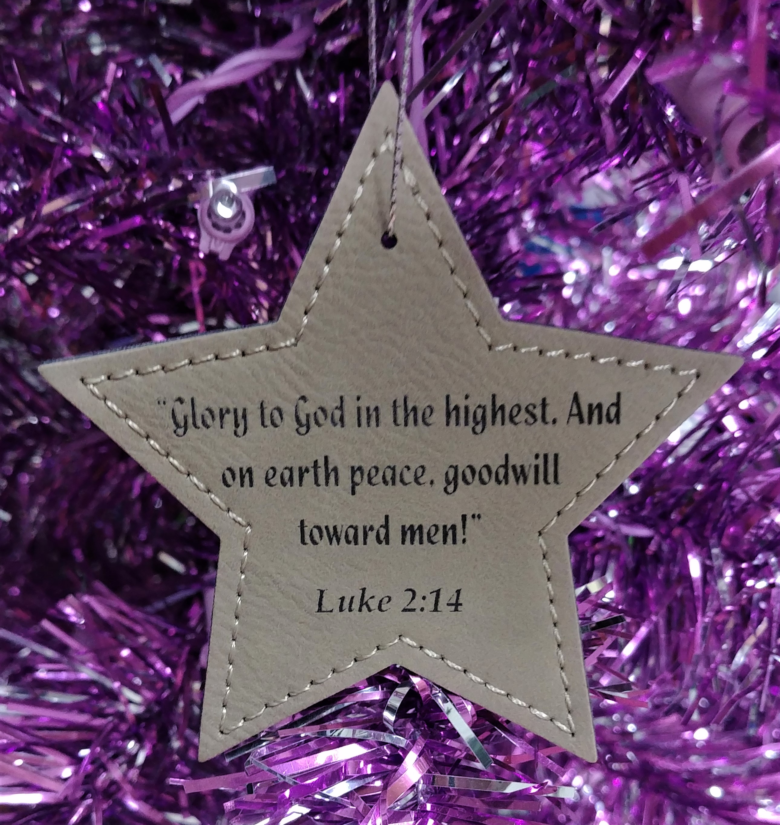 Leatherette Star Ornament