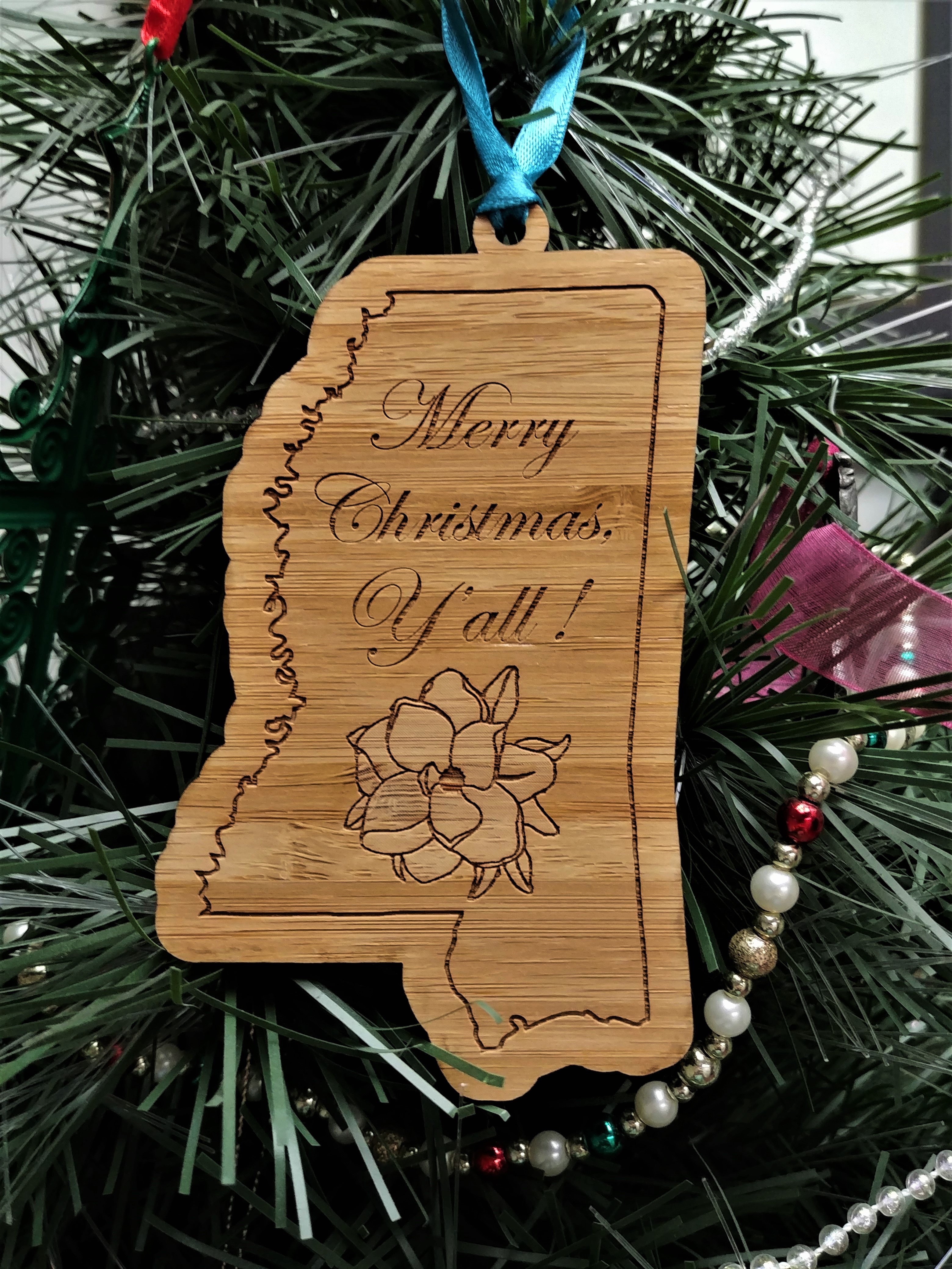 Bamboo Christmas ornament