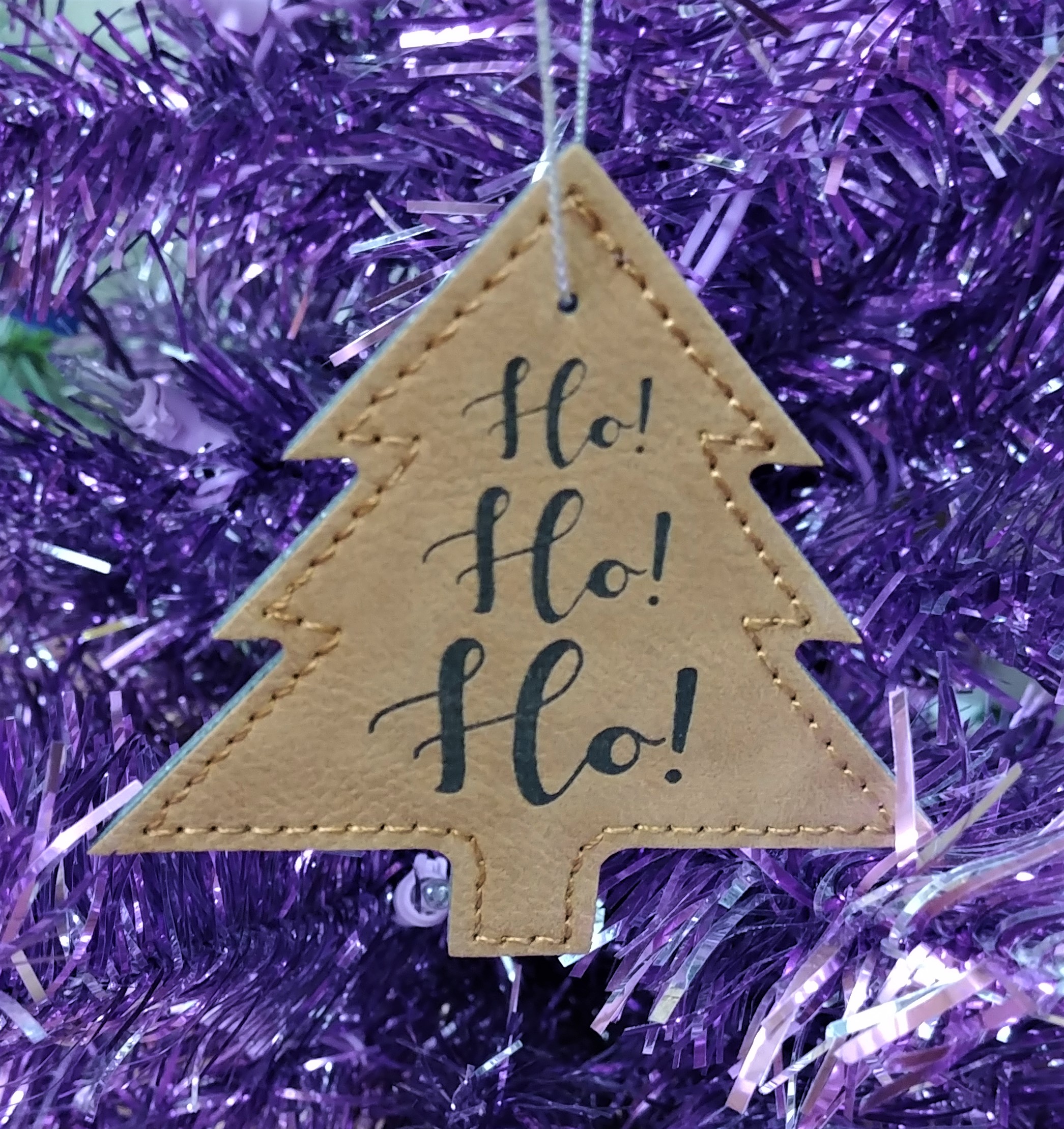 Leatherette tree ornament