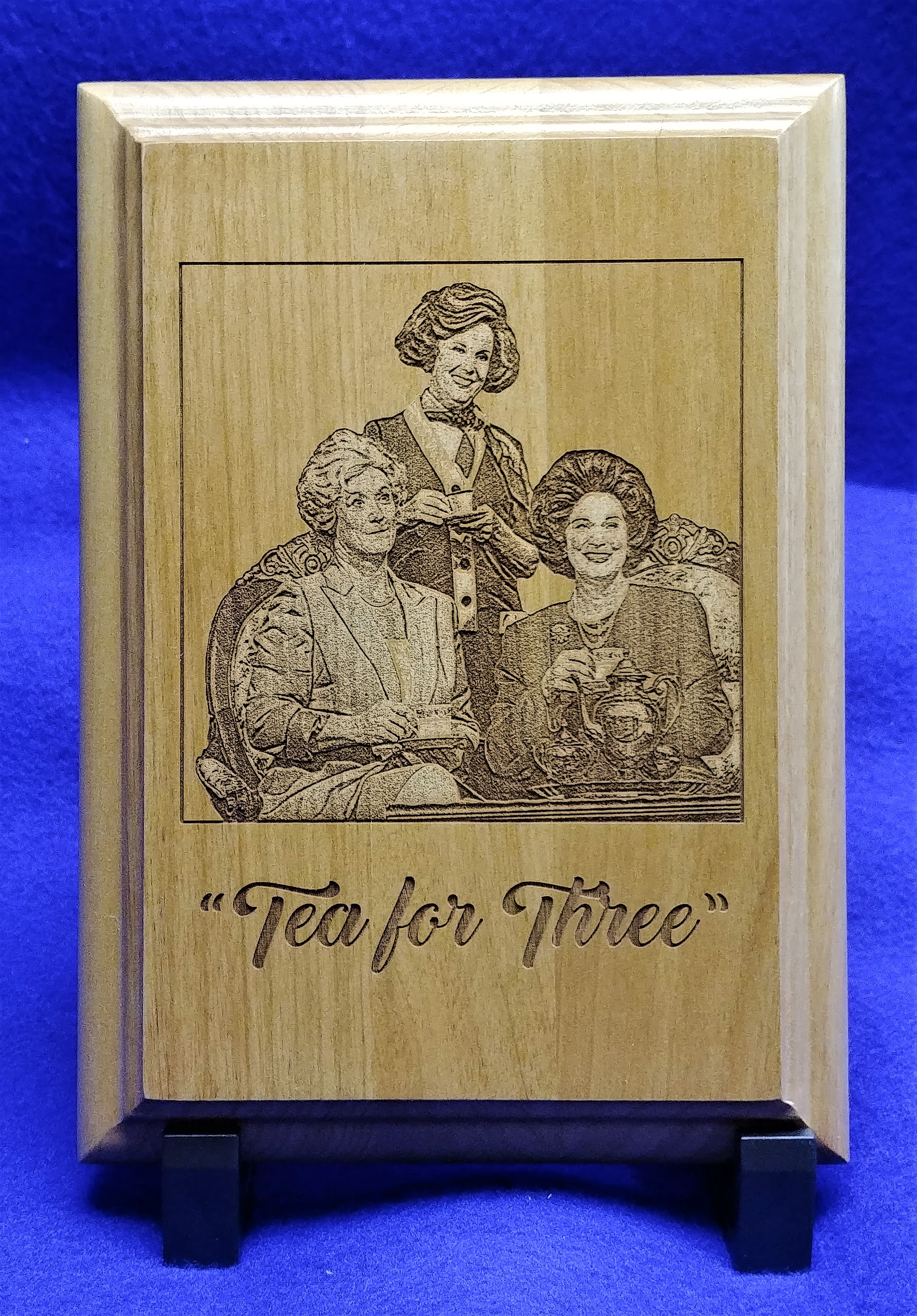 Tea for Three wood plaque