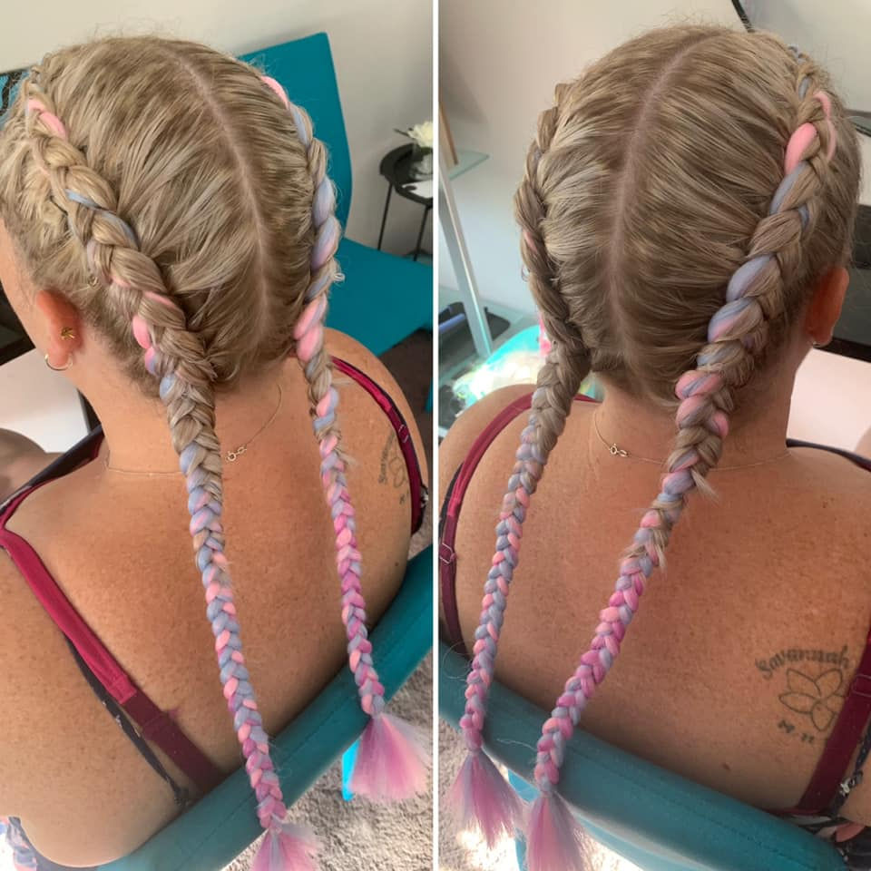 Thumbnail: Dutch braids with extensions