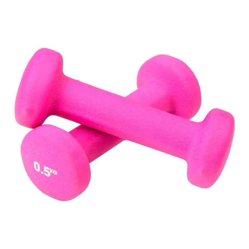 Thumbnail: Pink Neoprene Hand Weight Dumbbells - 0.5kg – One Pair