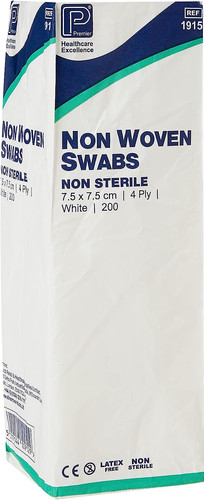 Premier Non Sterile Non Woven Swabs 10cm X 10cm 4ply White Paper Packs – All Day Veterinary Supplies - View #7