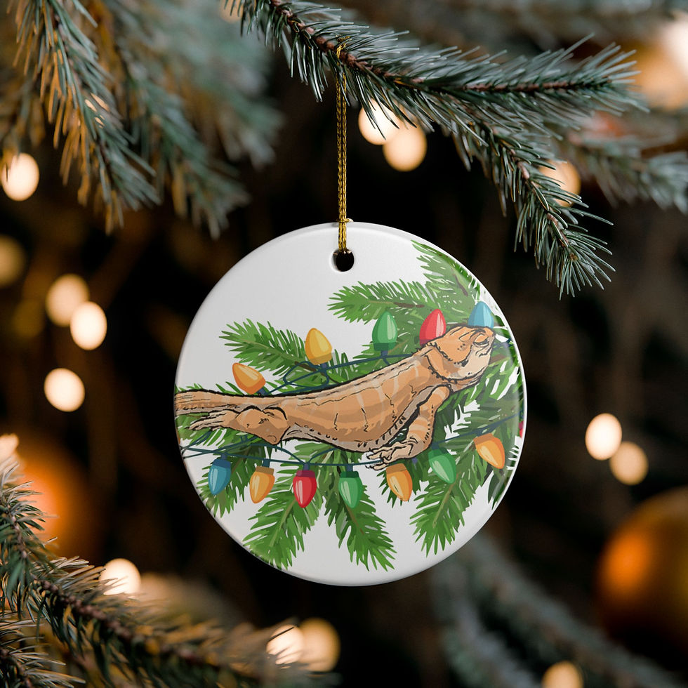 Thumbnail: Bearded Dragon Christmas Ornament