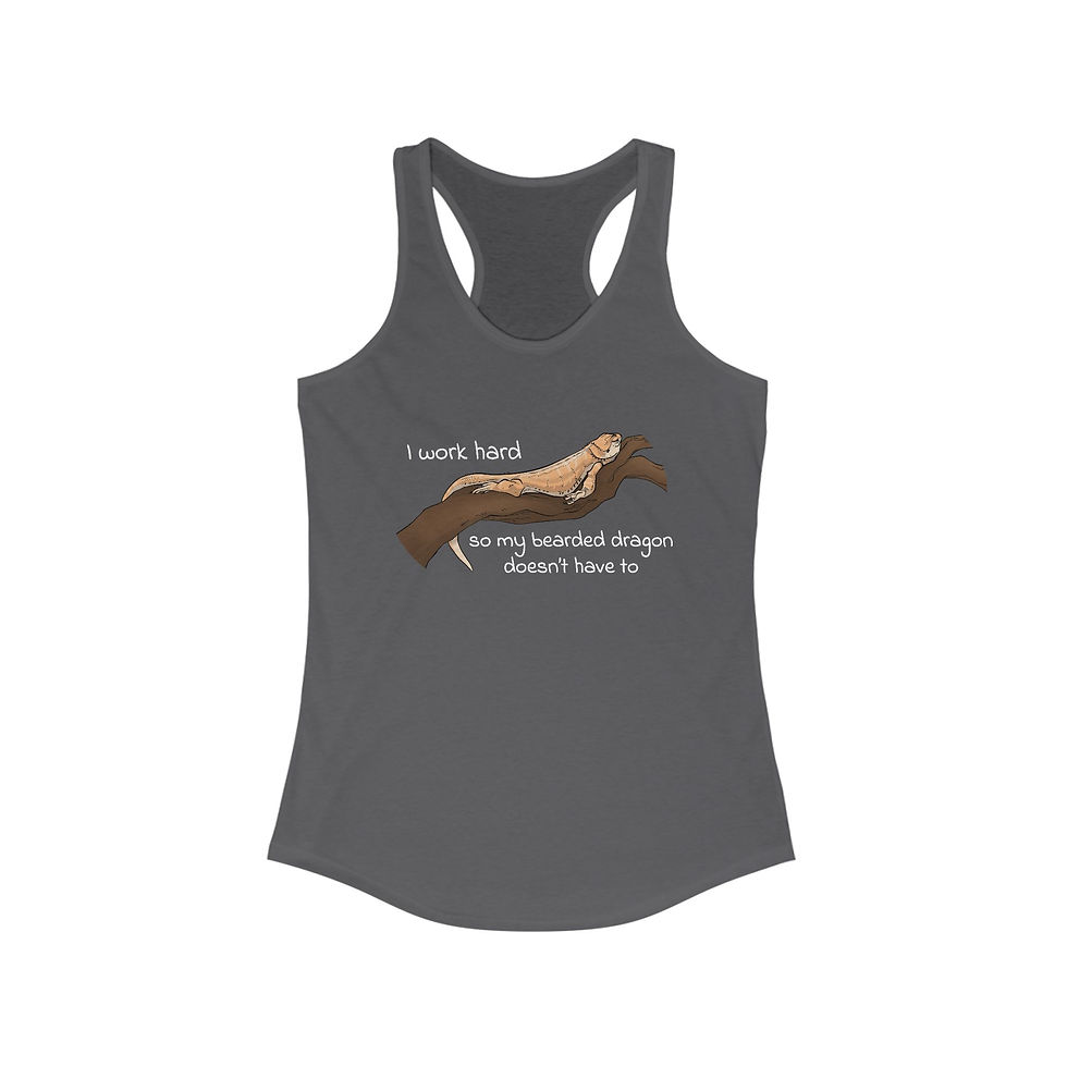 Thumbnail: Funny Bearded Dragon Tank, Women Racerback Top, Animal Lover Tee, Reptile lover