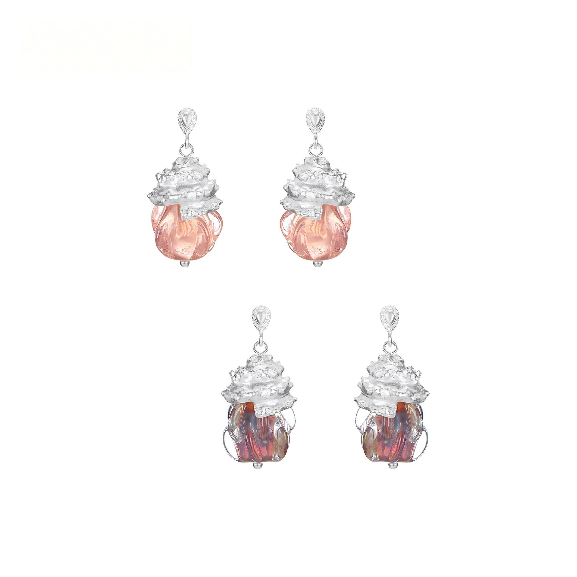 Dayfly / Conch Horn Earring