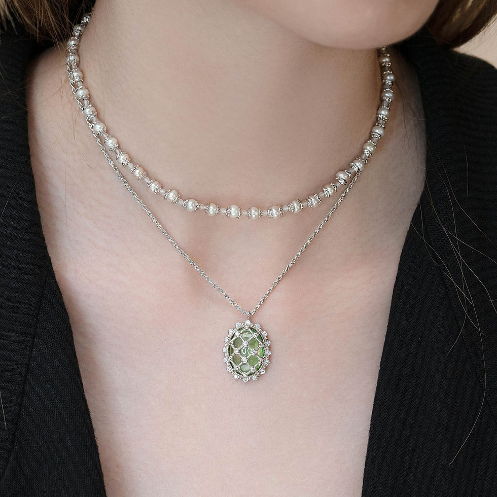縮圖：Swing / Wrapped Gem Necklace