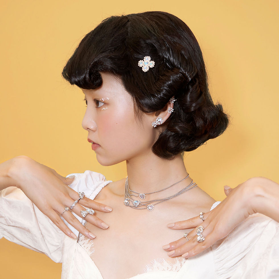 Thumbnail: Ballroom / Moonlight Ballroom Double Heart Necklace