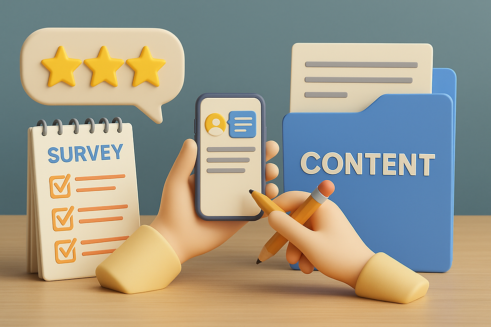 كيف تجمع آراء الزبائن وتحوّلها إلى محتوى؟