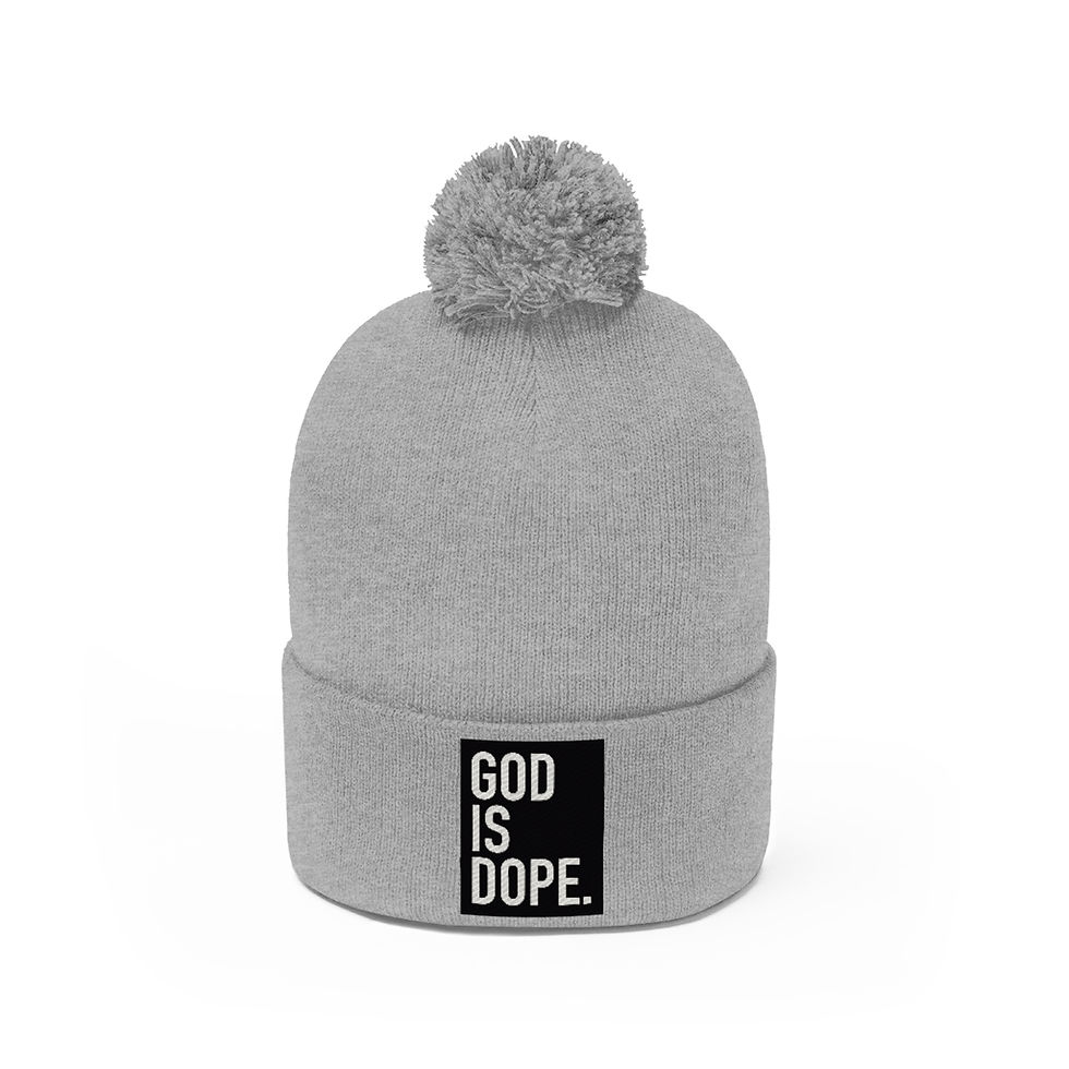 Thumbnail: God Is Dope Pom Beanie