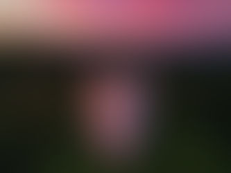 A white castle with round towers on a grassy hill under a vibrant pink and orange sunset sky, surrounded by lush green forests.