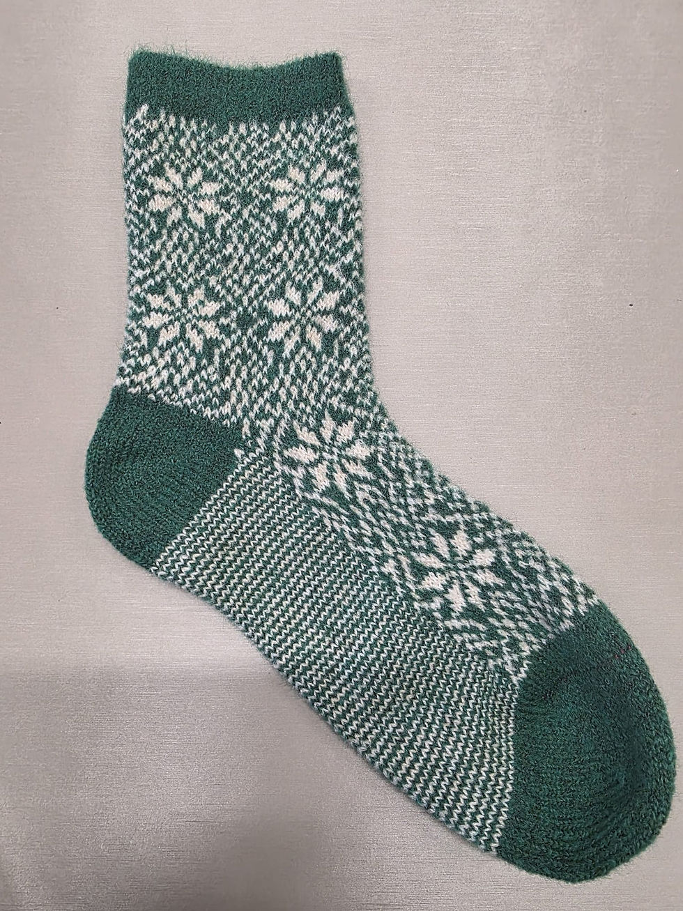 Miniature : Chaussettes hiver en jacquard flocon avec de la laine de mérinos