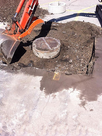 Filling manhole excavation
