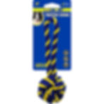 RYLEOR blue yellow rope dog chew toy, TWISTED CHEWS, DURABLE TOY.