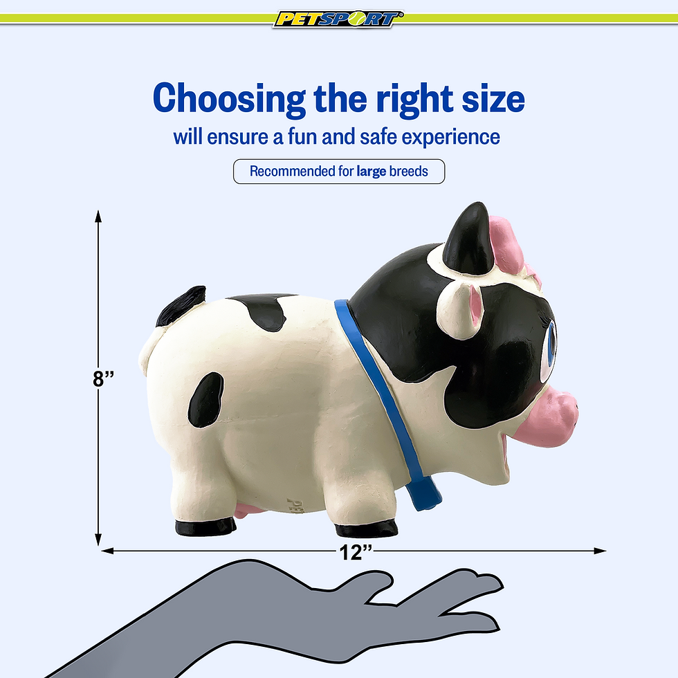 Thumbnail: Cow toy, Choosing the right size: 8"x12" for a fun, safe experience.